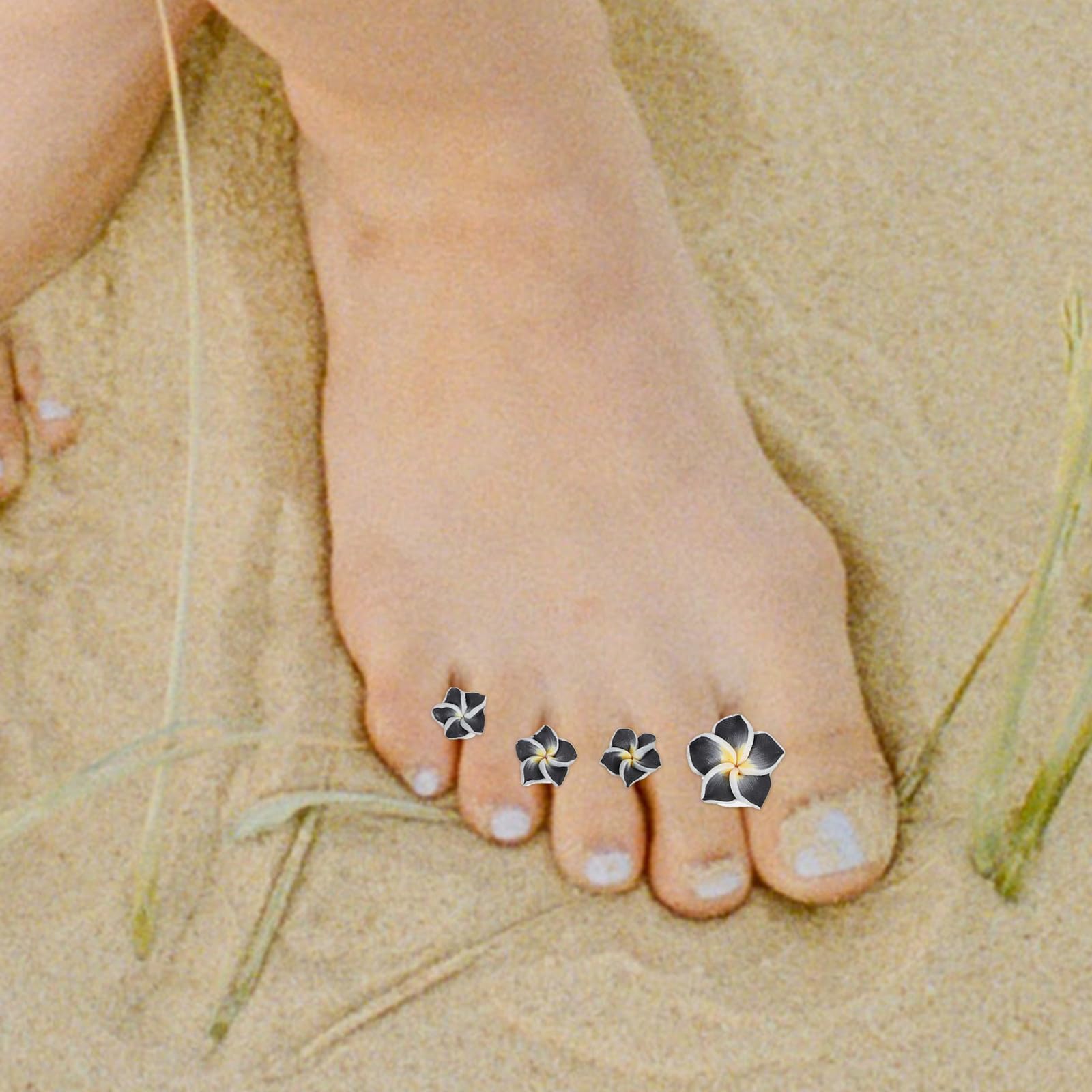 Healvian Separadores de Dedos para Uñas 32 Piezas de Silicona Forma de Flor para Pedicura y Secado de Esmalte en Pies