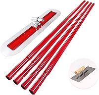 Vista 11 de Bull Float Kit de herramientas flotadoras de hormigón de 48"x12" Fresno, kit de tablero de acero inoxidable de extremo redondo, herramientas