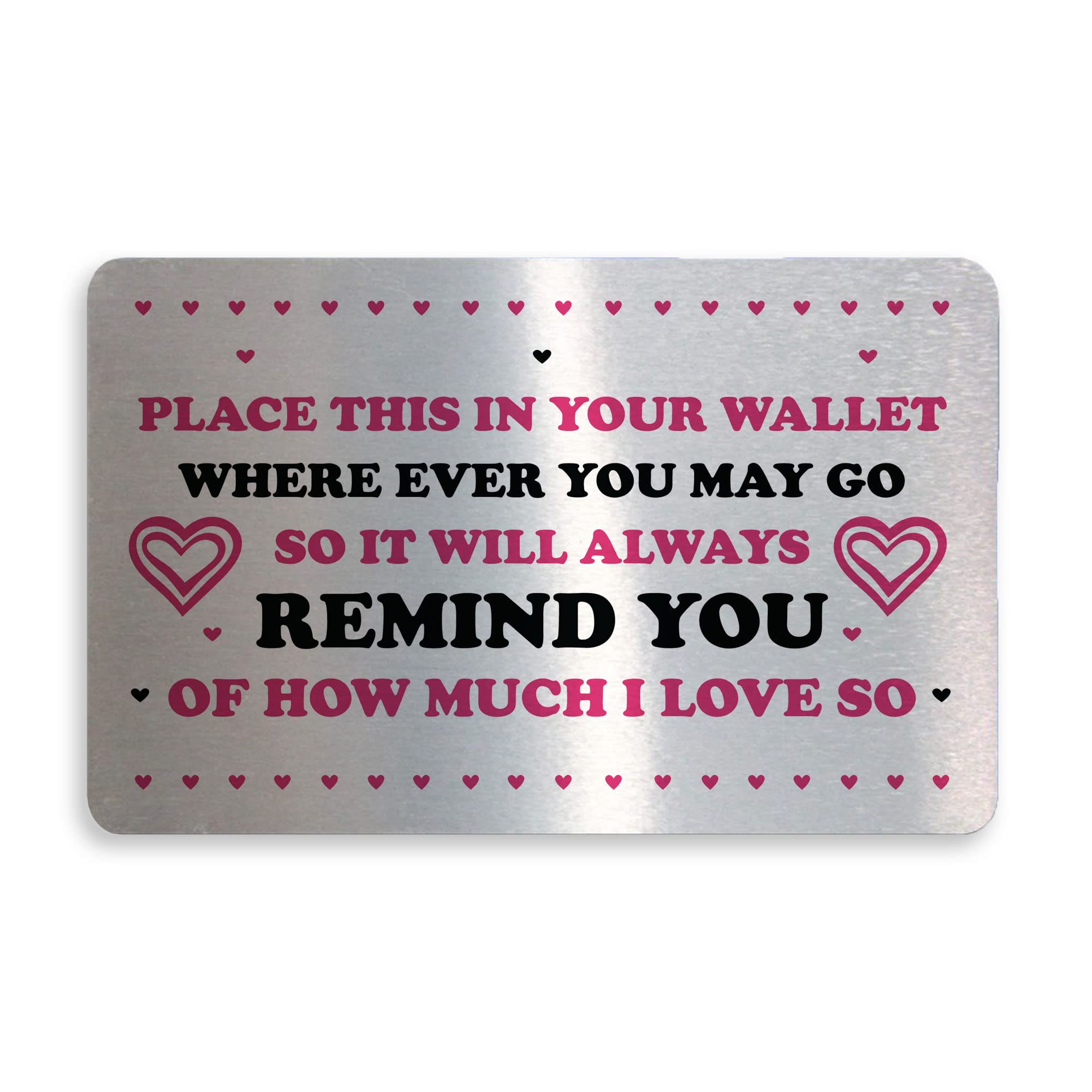 RED OCEAN Metal Card For Wallet or Purse Novelty Gift For Mum Dad Boyfriend Girlfriend Husband Wife Birthday Christmas Gifts