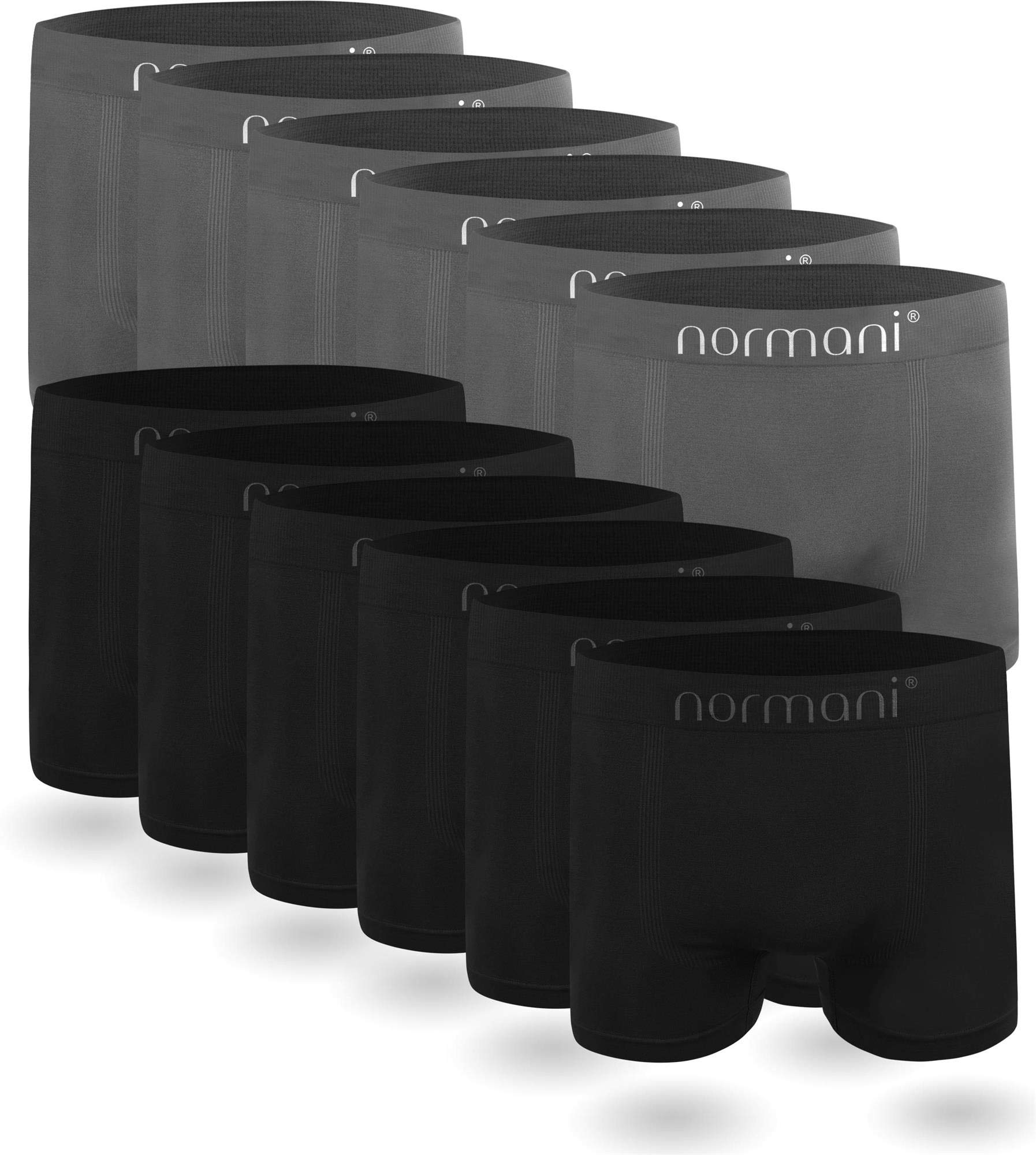 normani 6 oder 12 Mikrofaser-Unterhosen für Herren | atmungsaktive Sport-Funktions-Unterwäsche | Boxershorts | Retroshorts für Männer (Gr. S-3XL)