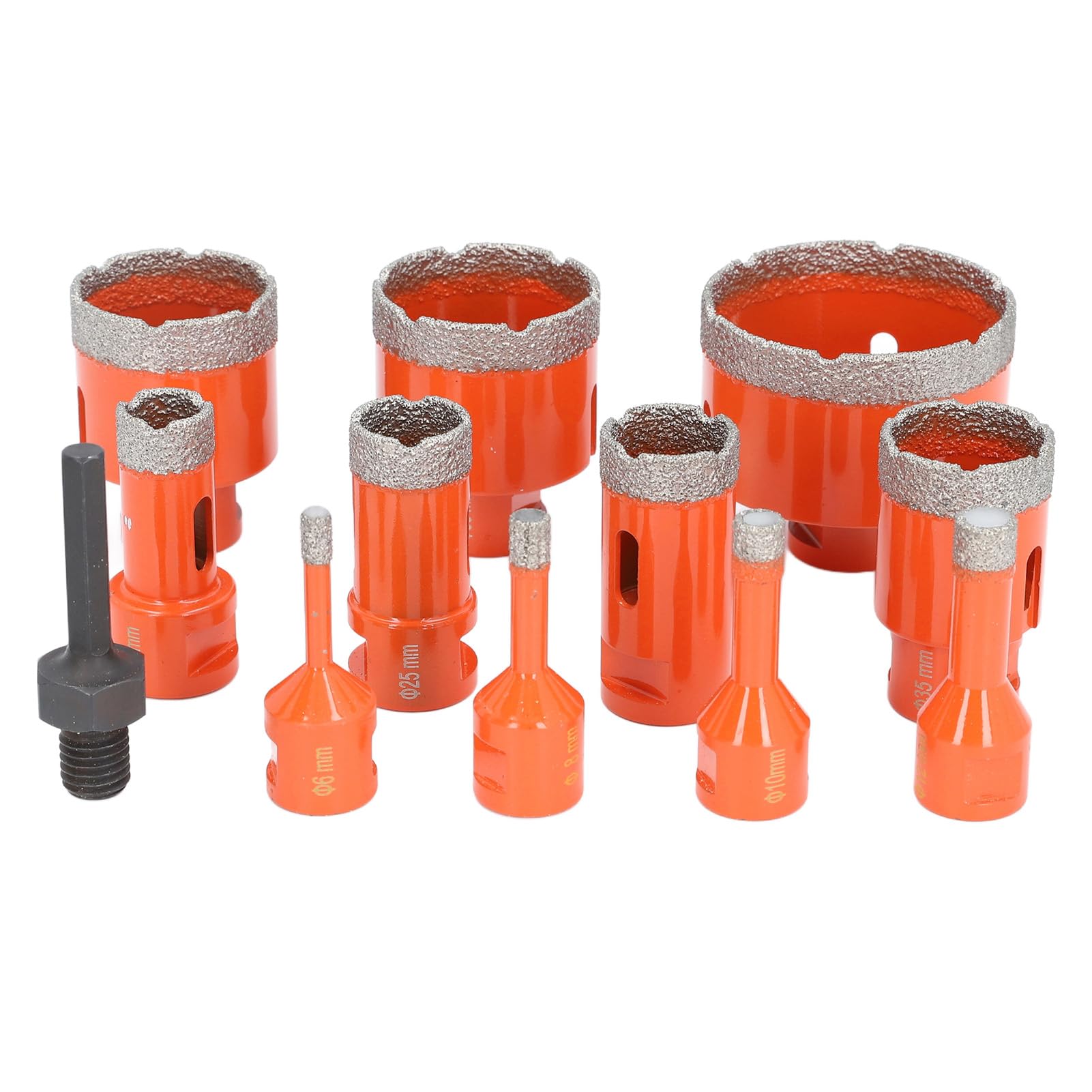 RiToEasysports Zestaw Otwornic do Płytek 11-częściowy Zestaw do Marmuru z Granitu Ceramicznego z Adapterem z Chwytem Sześciokątnym M14 Technologia Wosku Chłodzącego Bez Wysiłku Zapewniająca Płynne