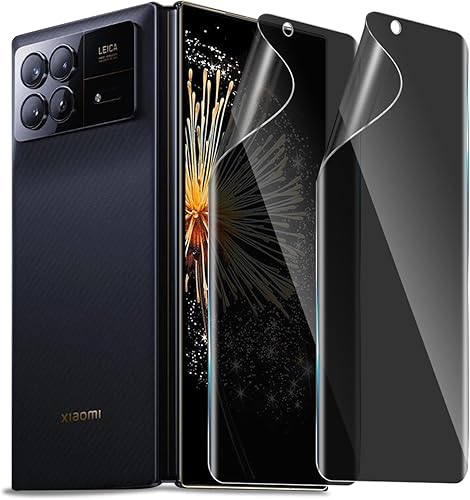 Miniatura 1 de Zeking Paquete de 2 protectores de pantalla frontal de privacidad para Xiaomi Mix Fold 3, antiespías arañazos dureza 9H sin burbujas