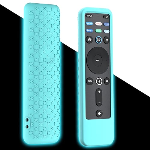 Miniatura 9 de Funda para control remoto Vizio XRT260 Voice 2023/2021, funda para VIZIO XRT260 Smart TV Remote Funda de silicona que brilla en la oscuridad, verde