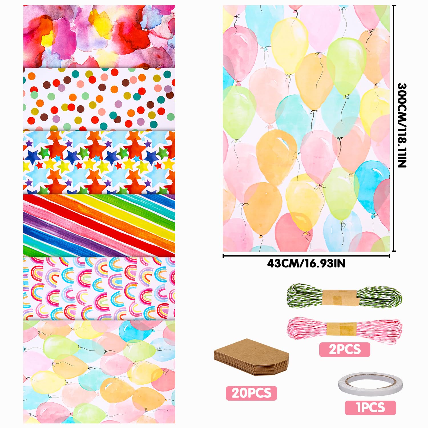 Lot Papier Cadeau Festif Gtuzkheu 43cm X 3m Noir Or & Rubans - Parfait Noël Anniversaire Vacances