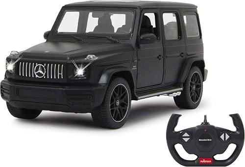 JAMARA 405176 – Mercedes AMG G63 1:14 2,4 GHz – oficjalnie licencjonowany, do 1 godziny jazdy przy ok. 11 km/h, idealnie odwzorowane szczegóły, wysoka jakość wykonania, czarny