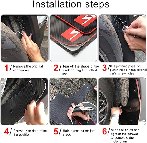 Miniatura 8 de Ruberpig 2 aletas universales para barro de coche, guardabarros de goma para automóvil, SUV, camiones, doble aleta de barro, protectores contra