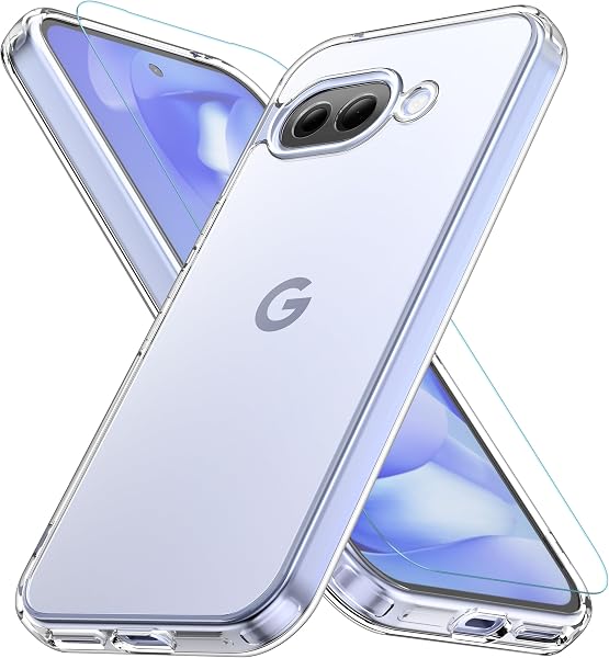 Google Pixel 9a Case, Clear, Shockproof, Google Pixel 9a Case, Anti-Yellowing, Glass Film Protection, Pixel9a, US Military MIL Standard, Durable, Wireless Charging Compatible, Smartphone Case Google - 1