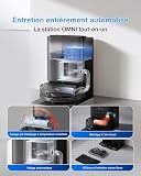 ECOVACS Deebot T80S Omni Robot Vacuum Cleaner, 24800 Pa, OZMO Roller 2.0, ZeroTangle 3.0, Triple Lift, Shoe Wash 40 to 75 °C, Hot Air Dry, Black - 4