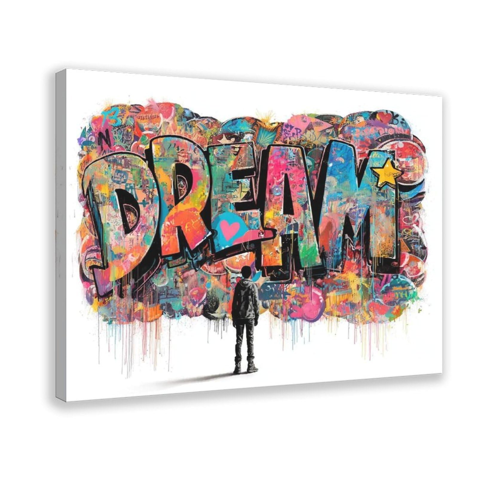 Bareronor Graffiti Canvas Poster for Dorm Room Decor Gift