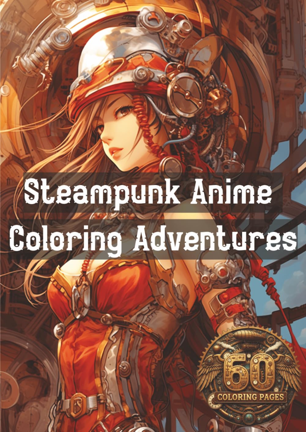 Steampunk Anime Coloring Adventures: 60 Intricate Steampunk Anime Designs Featuring Gears, Characters, Cosplay Fashion, and Futuristic Machinery • Stress-Relief Coloring for Adults