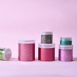 Eternal Moment 36 Pack 6 OZ Plastic Jars Round Clear Cosmetic Container Jars with Clear Lids, Perfect for Lotion, SlimeCream, Ointments, Makeup, Eye Shadow, Samples, Pot, Travel Storage