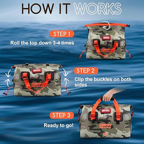 Miniatura 5 de Waterproof Duffel Bag - Motorcycle Dry Bag Tail Bag with Large Storage Space, Waterproof Luggage Duffle Bags with Outer Mesh Zipper Pocket for