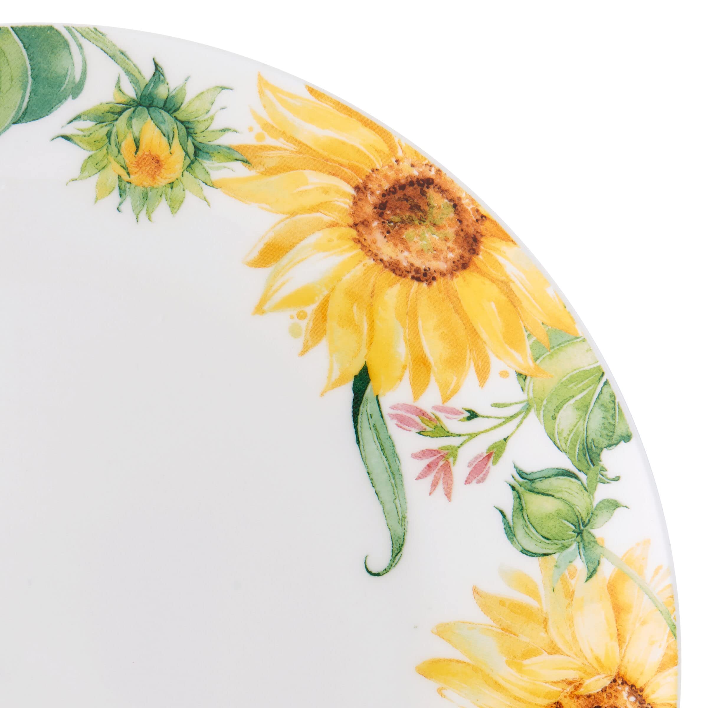 Mikasa Sunflower Geschirr-Set, Knochenporzellan, leicht, splitterfest, 16-teilig, Service für 4 Personen, mehrfarbig
