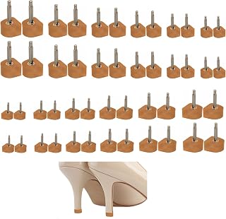 24 Pairs Womens High Heel Replacement Tips Pin,Heel Caps for High Heels Shoe Repair Kit Dowels,Anti-Slip Heel Protectors for High Heel Boot and Stiletto Walking on Grass Wedding Silent Office
