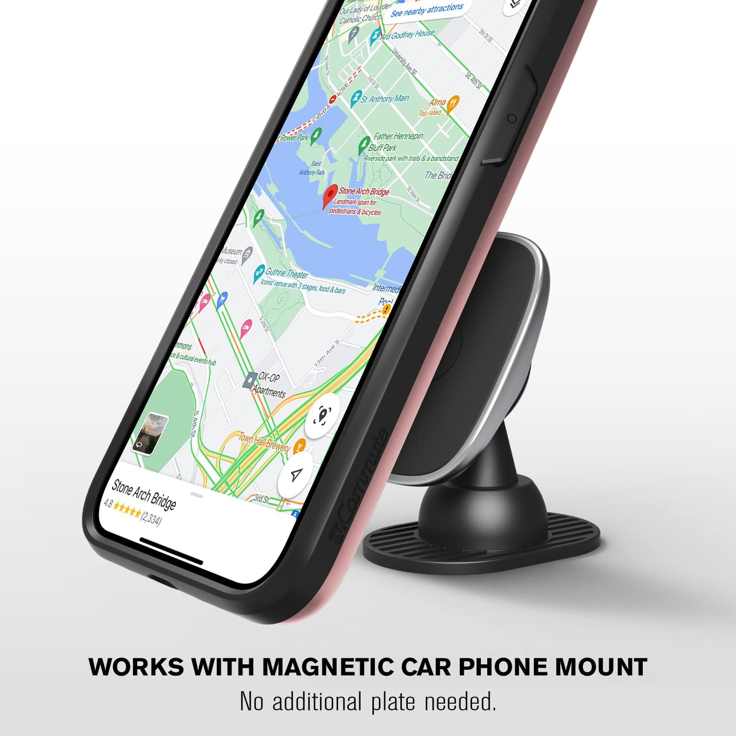 VENA vCommute Wallet Case Compatible with Apple iPhone 14 (6.1"-inch), (Military Grade Drop Protection) Flip Leather Cover Card Slot Holder with Kickstand - Red