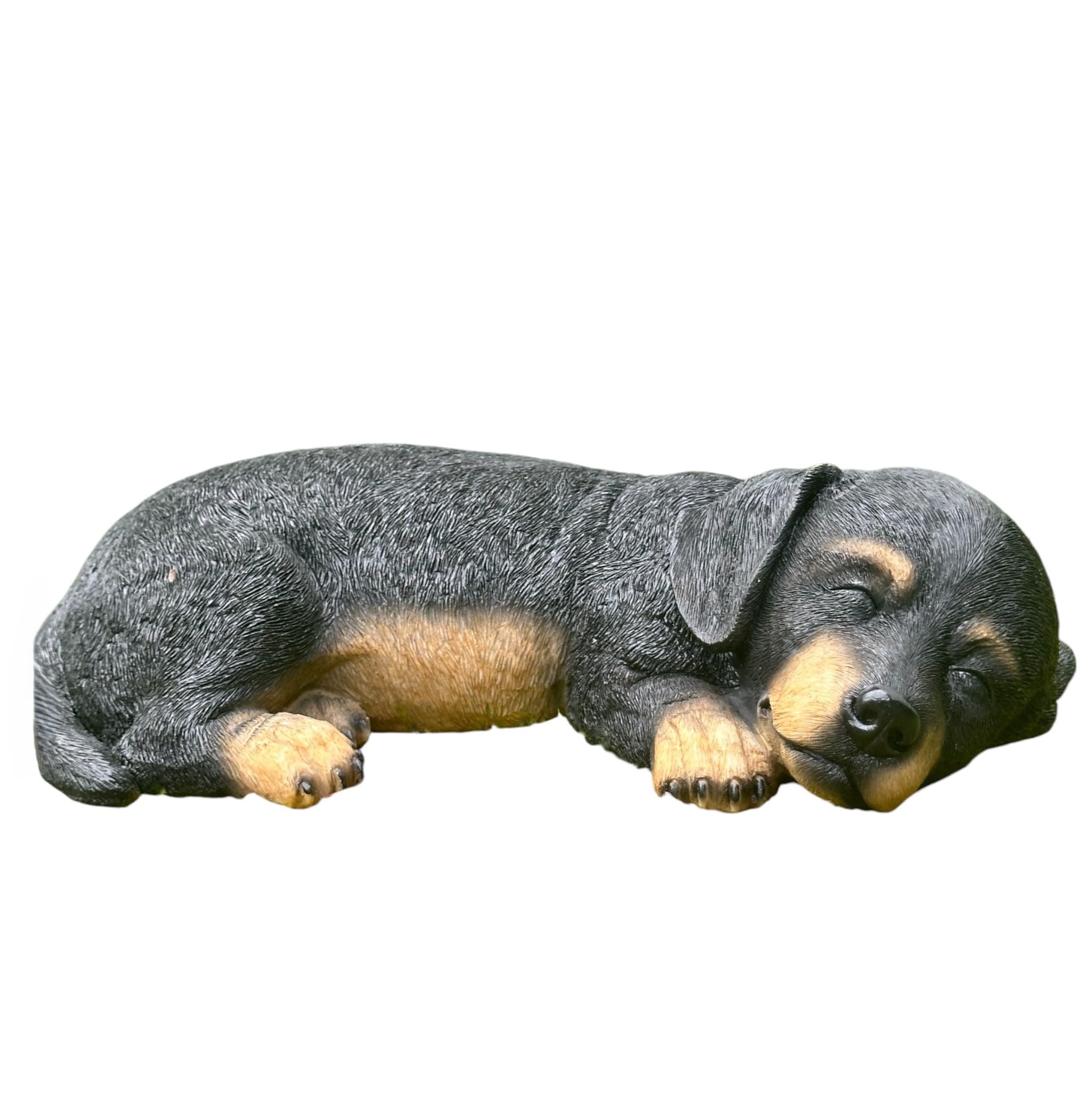 Animal Crackers Brown Sleeping Dachshund Figurine Home Or Garden Decoration, Great Sausage Dog Lover Gift, Grave Marker Or Memorial