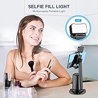 Vista 7 de Trípode de seguimiento facial automático giratorio de 360°, soporte para fotos y video, sin aplicación, soporte para cámara con control remoto