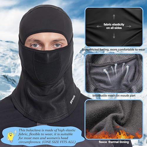 Miniatura 2 de Pasamontañas para clima frío, máscara térmica de forro polar para invierno, calentador de cabeza, equipo de motocicleta para hombres y mujeres