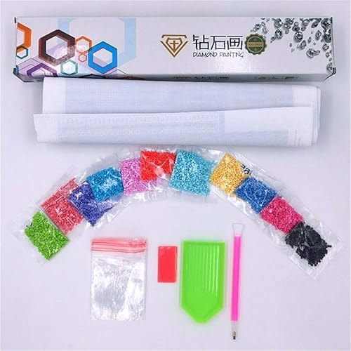 Miniatura 7 de Kits de pintura de diamante 5D para adultos, kit de pintura de diamantes redondos con diseño de delfín por número, para decoración de pared del