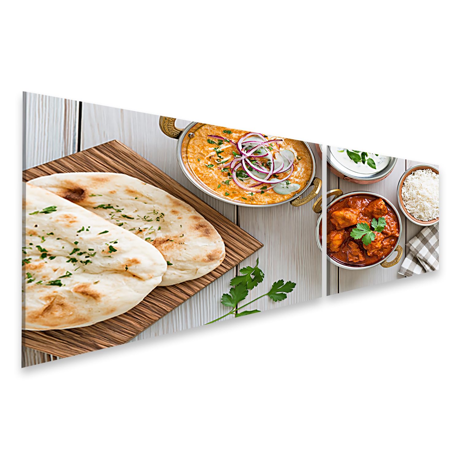 Tableau sur toile cuisine moderne curry indien 2 pièces