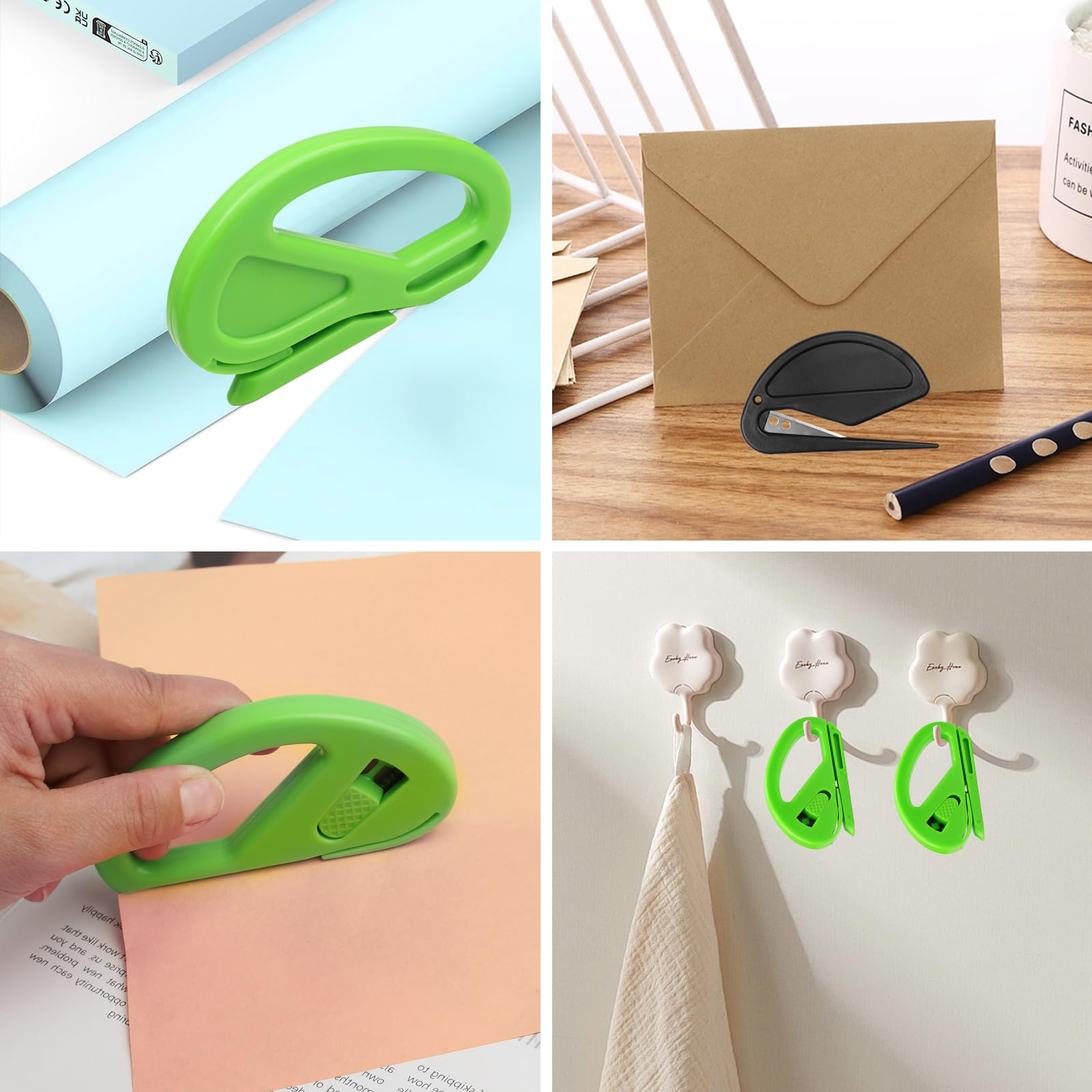 Nożyk do papieru prezentowego Schneider Wrapping Paper Cutter: 4 sztuki mini krajalnica do papieru z otwieraczem do listów, Gift Wrap Cutter na urodziny Boże Narodzenie papier do rękodzieła