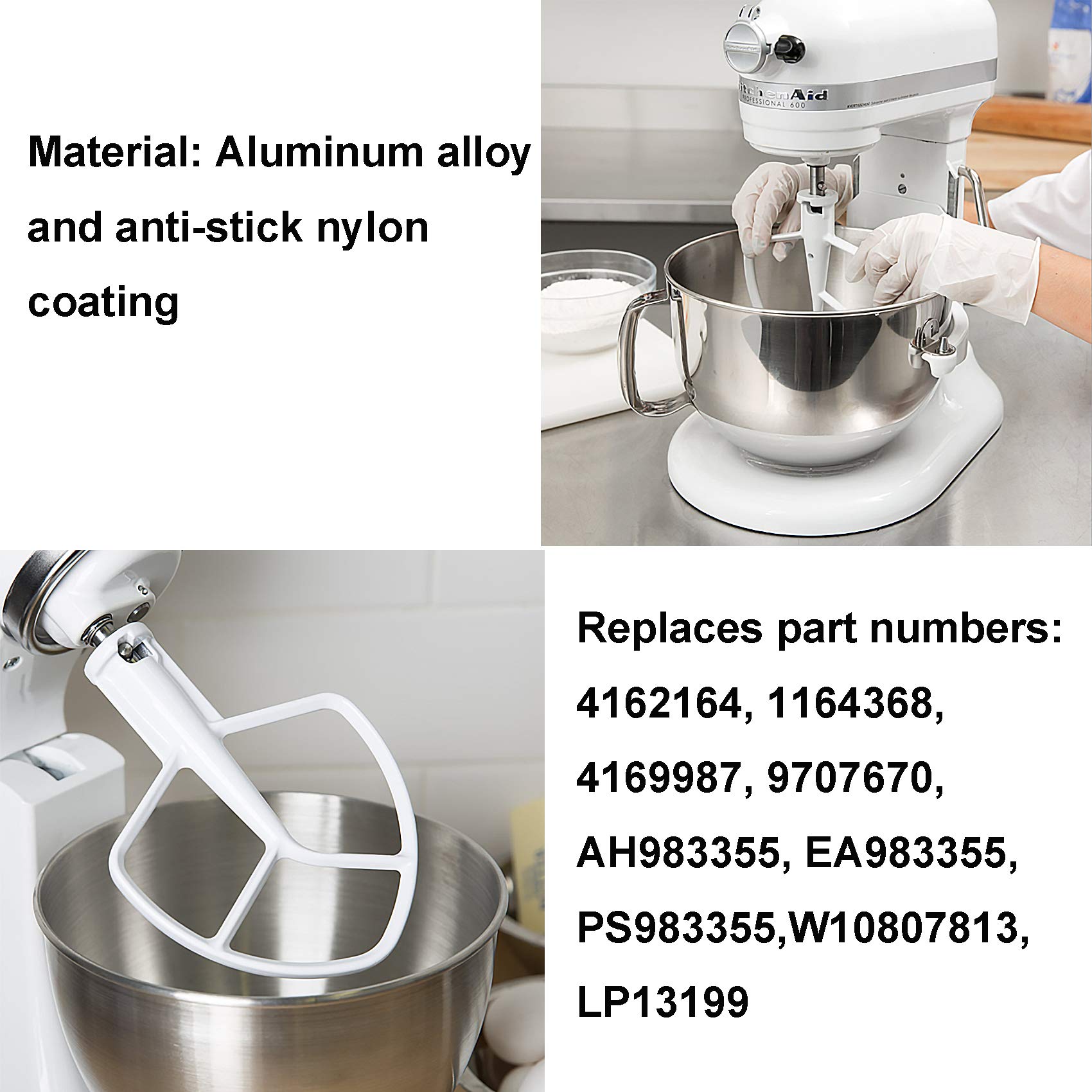 Frusta A Filo Per Impastatrice KitchenAid 5QT - Compatibile Con K5AWW, KSM50, 5K5SSWH, In Acciaio Inox - Foto 9