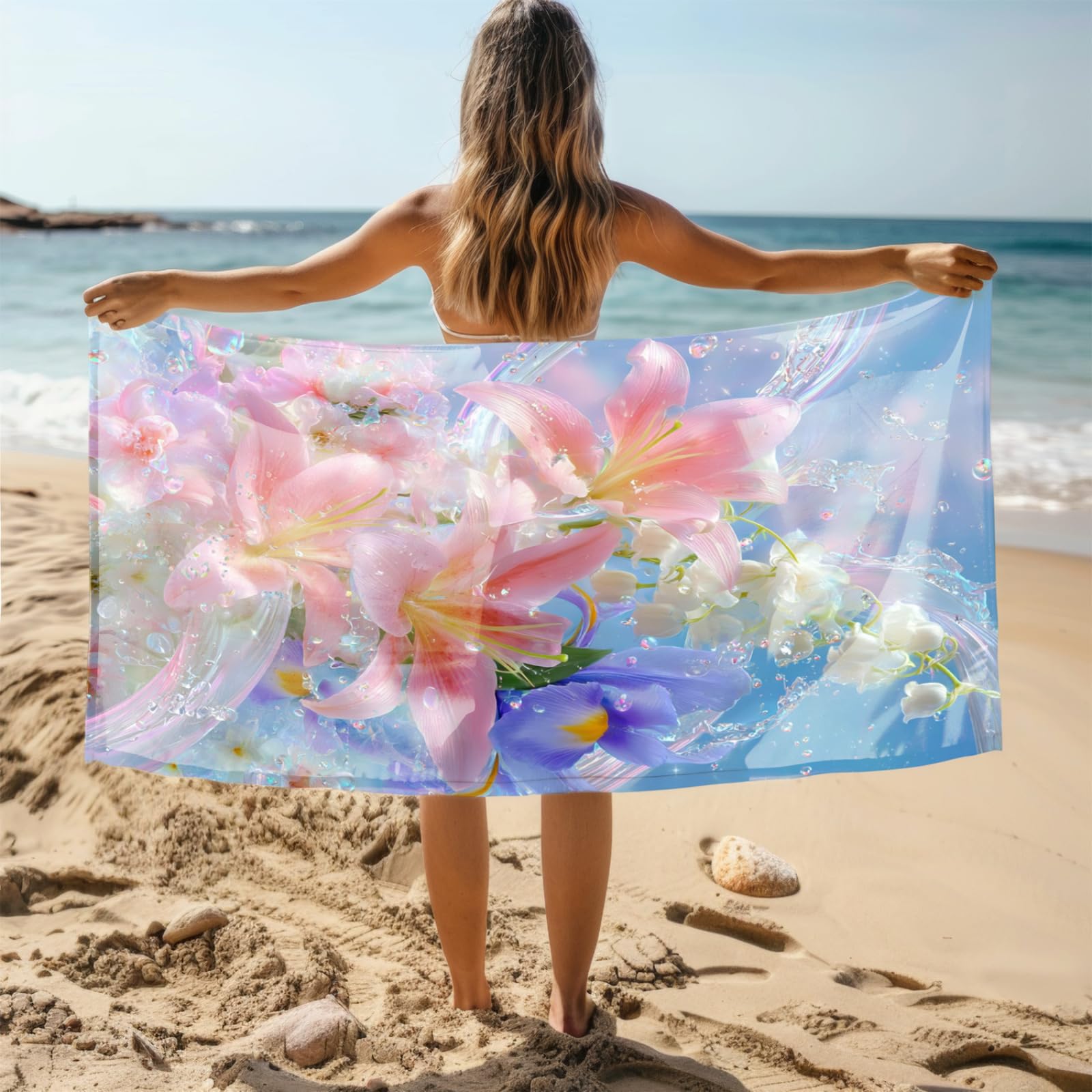 Générique Serviette de Plage 90X180 Rose Violet