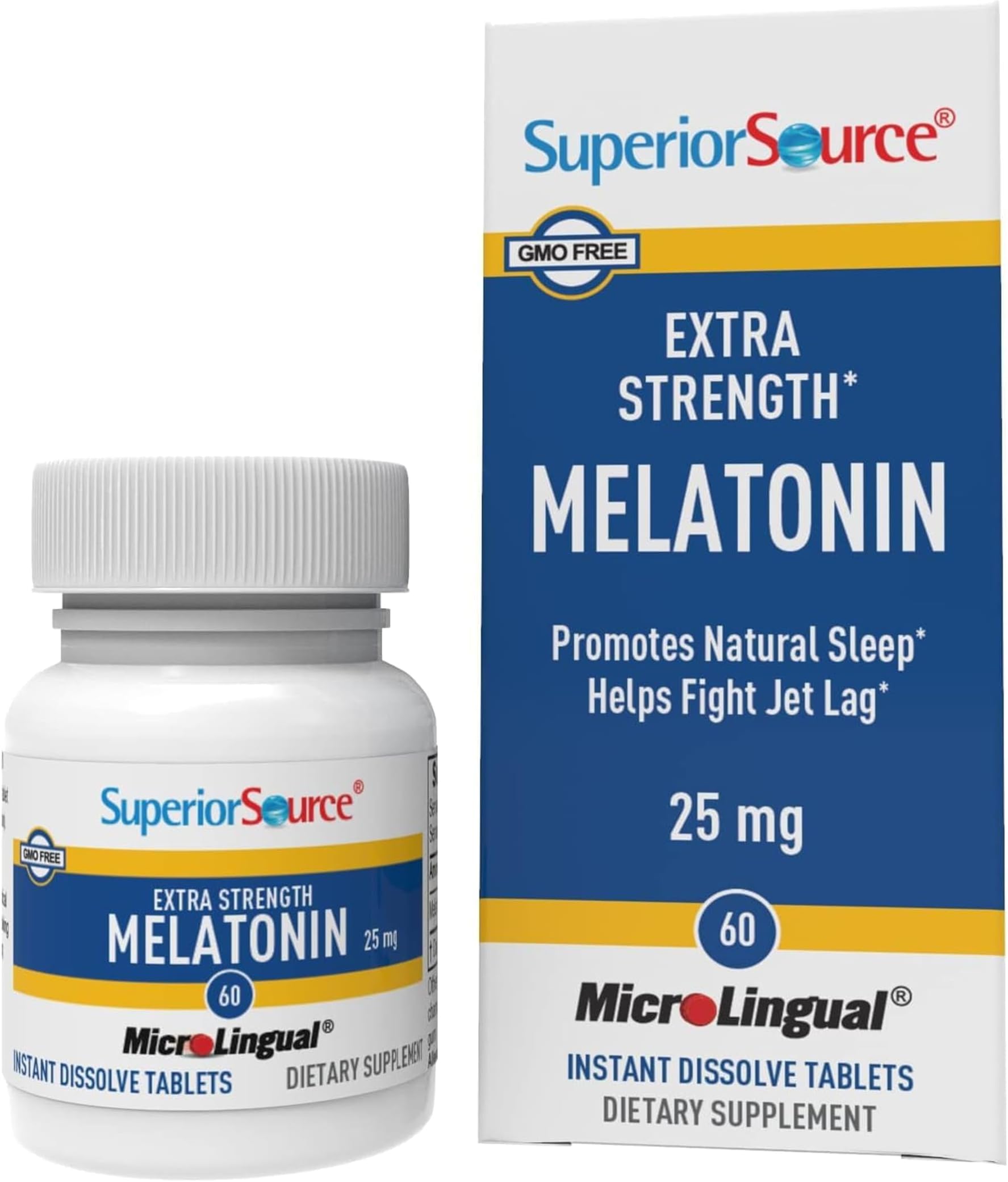 Extra Strength Melatonin - Melatonin Supplement for Adults - Natural Sleep & Relaxation Support Formula - 25 mg, Instant Dissolve Tablets