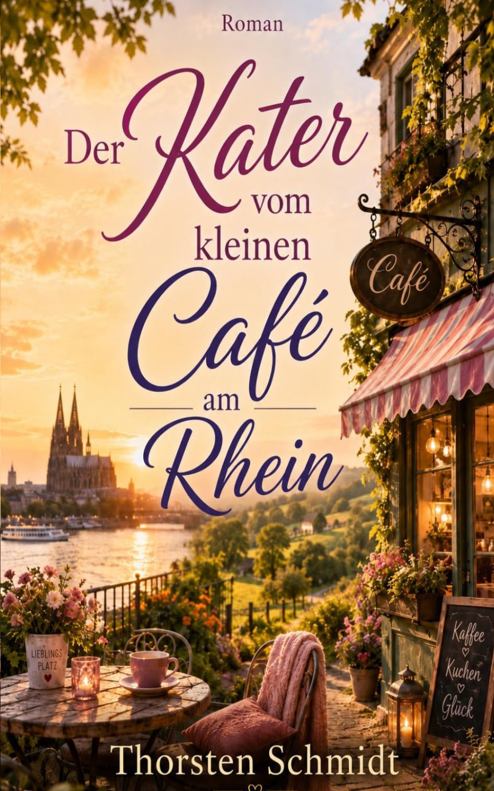 Der Kater vom kleinen Café am Rhein: Ein Wohlfühlroman über Neuanfang, Liebe und ein kleines Café zwischen Köln, Rhein und Bergischem Land (Das Glück wohnt zwischen Rhein und Bergischem Land)