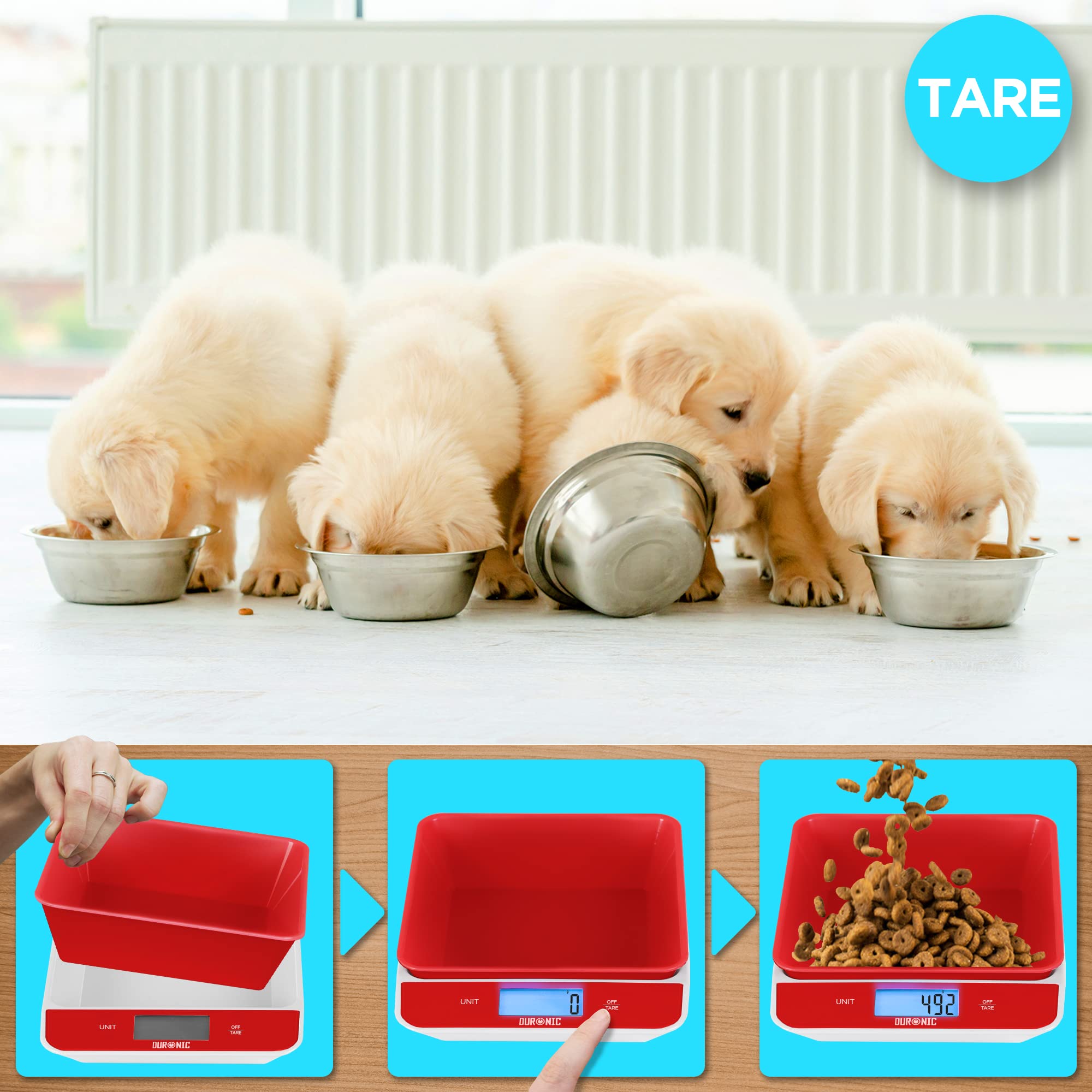 Peso De Cocina DURONIC KS100 RD Bu00e1scula Cocina De Alta