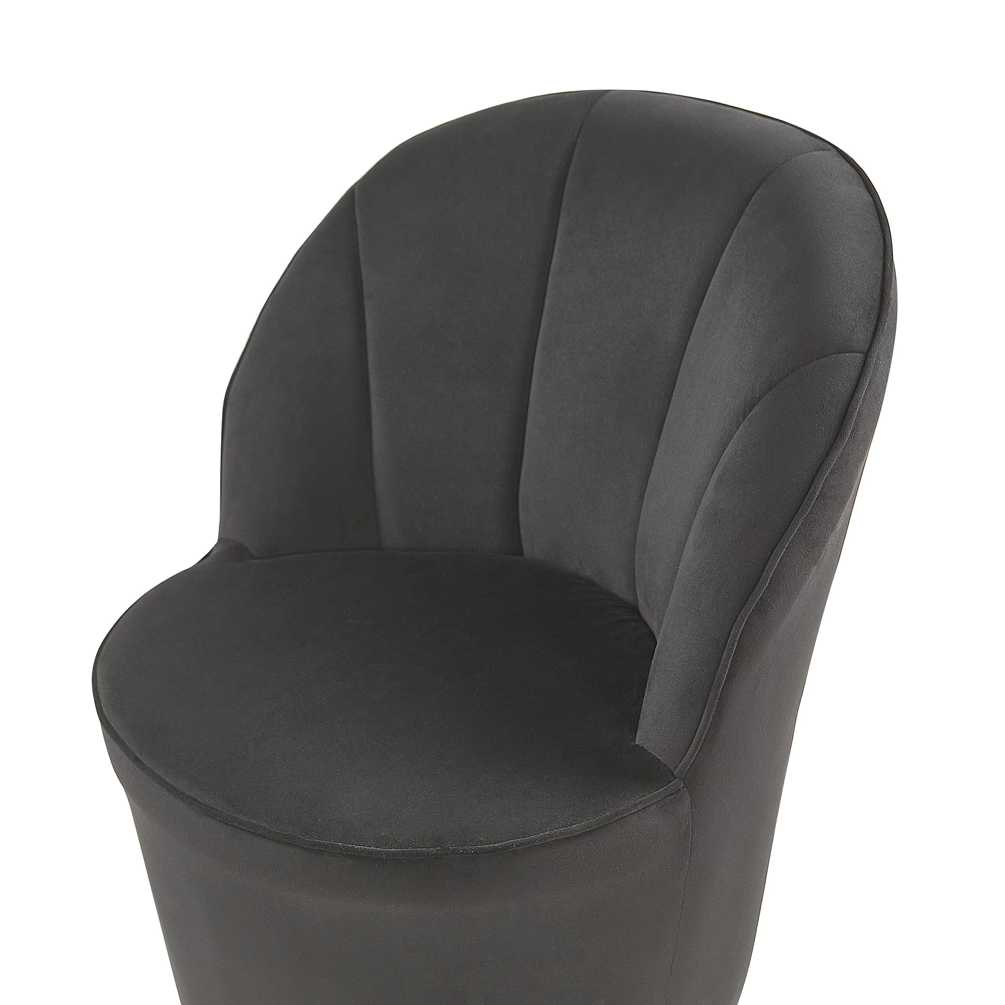 Beliani Trendy Sessel samtige Polsterbezug schwarz Alby