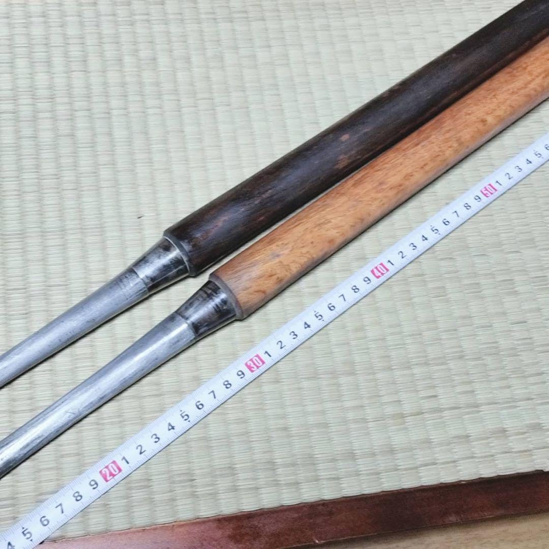 大工道具　突き鑿　2丁 Amazon.co.jp: 大工道具 鑿 突き鑿 叩き鑿 職人 宮大工 在銘 國