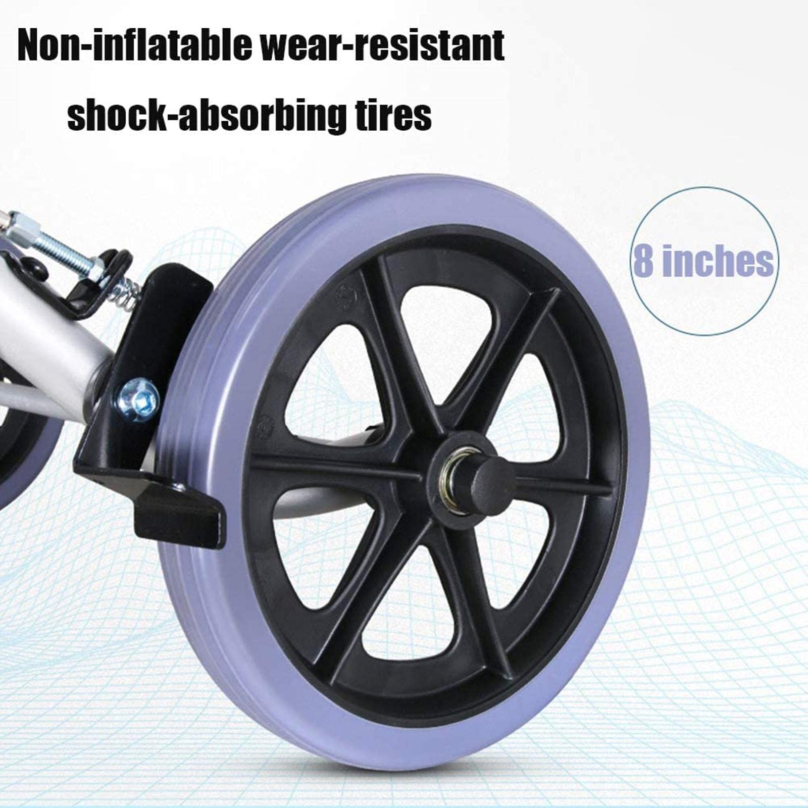 Silla de Ruedas de Transporte Ultraligera, cómoda Silla de Ruedas Plegable portátil para Viajes con Freno de Mano, Estructura de aleación de Aluminio, Adecuada para Personas Mayores