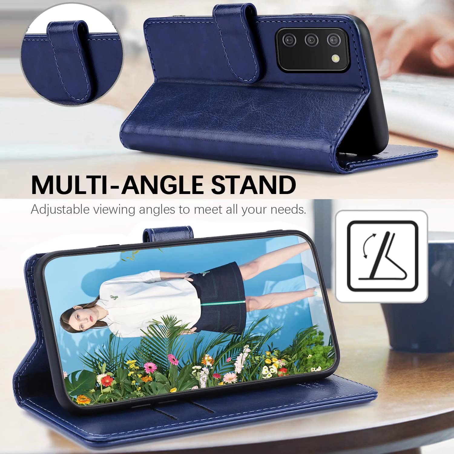Coque ASUS Zenfone 8 ZS590KS 5 9 Pouces PU Cuir Couverture Magnétique