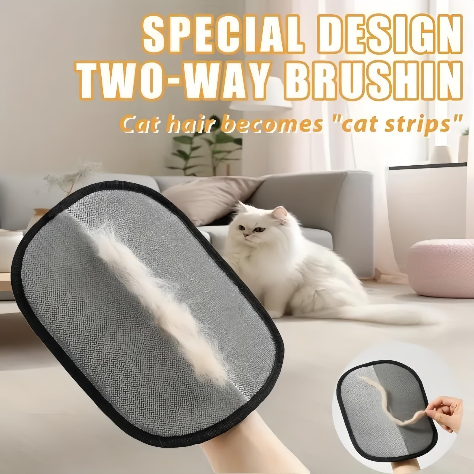 2PCS Double Sided P/et Grooming Gloves,Grooming Gloves for Dogs,Reusable Pet Hair Remover Glo/ves,Static Removal Glo/ves Pet Hair,Can be Used on Sofa,Bed and Clothes,Double-Sided Usable Design - Image 4