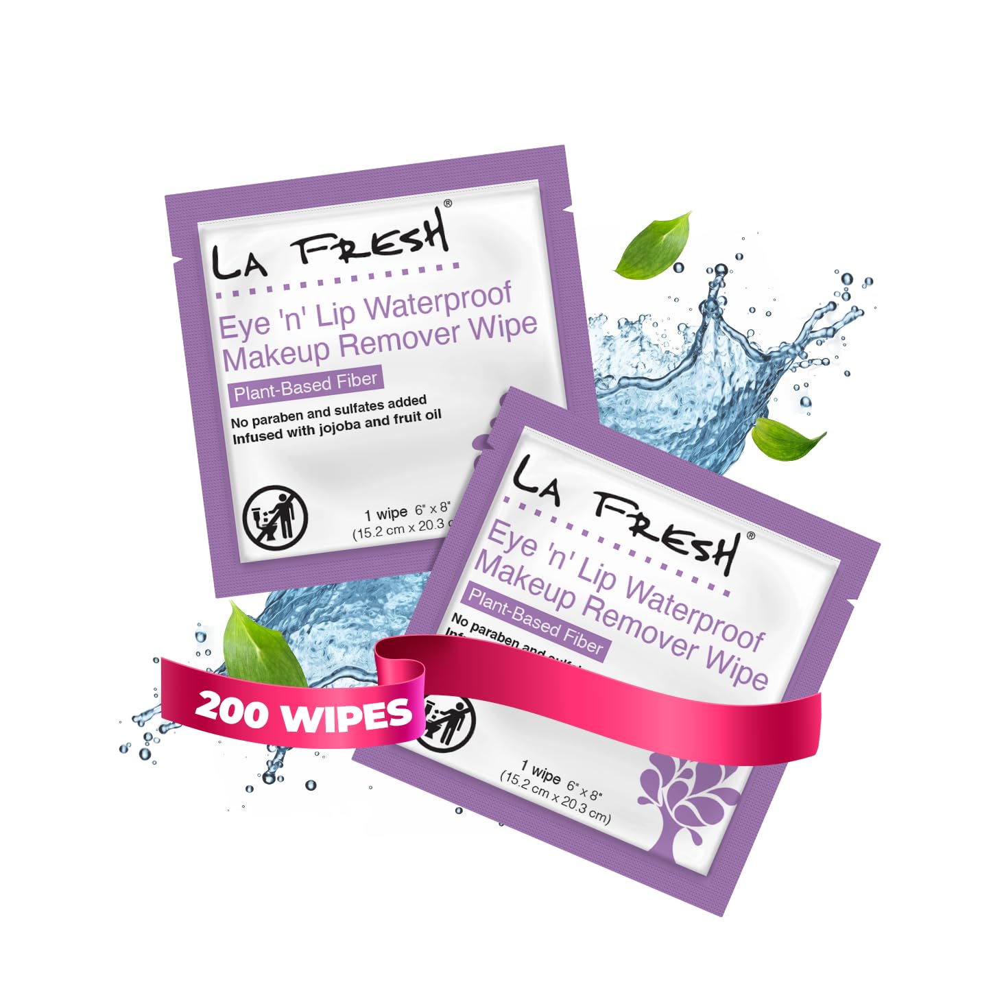 eco-beauty impermeable maquillaje Remover Wipes, 200 puntos caso