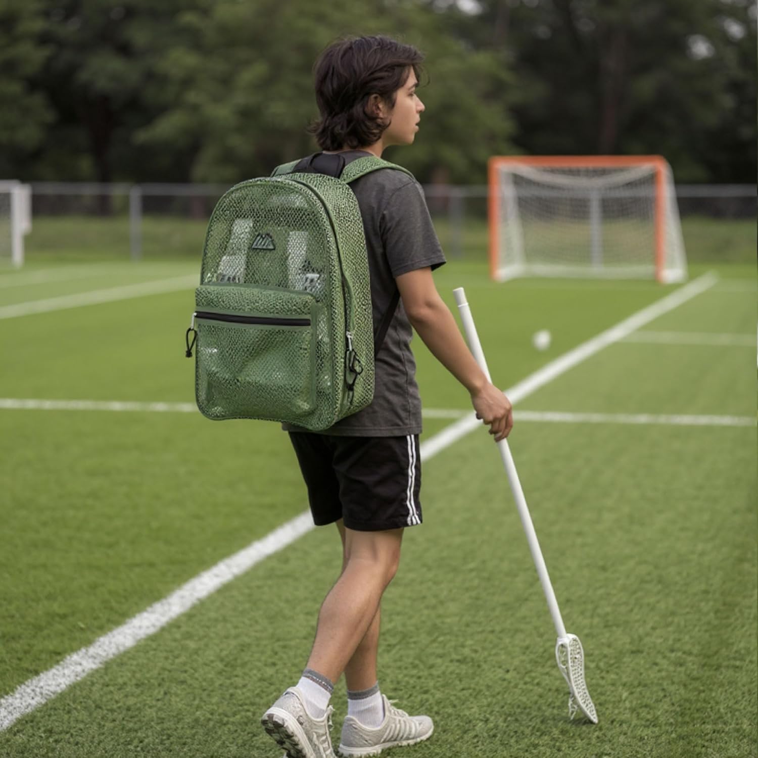 Summit Ridge Mesh Backpacks for Kids, Adults, School, Beach, and Travel, Colorful Transparent Mesh Backpacks with Padded Straps Large - Image 9