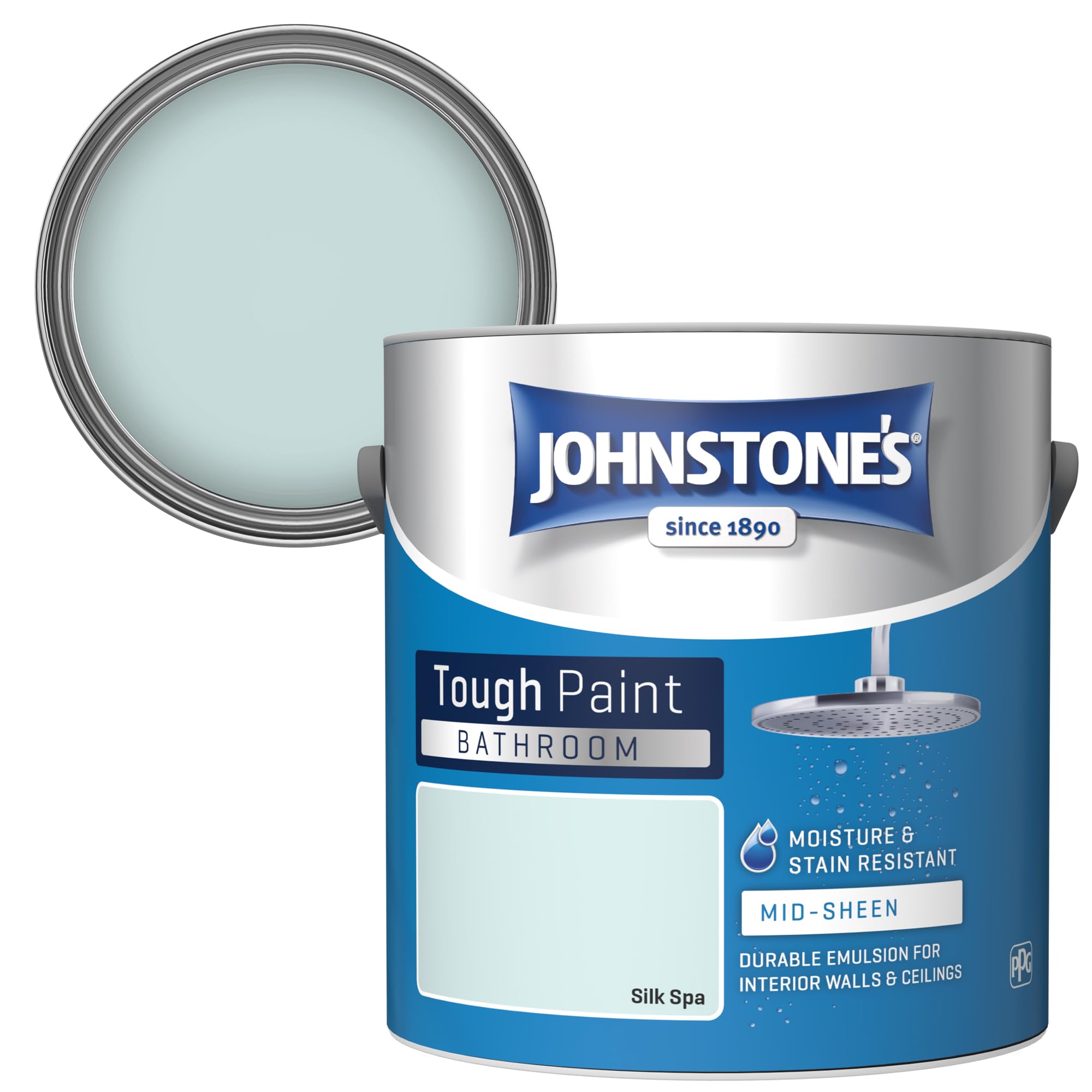 Johnstone's - Bathroom Wall & Ceiling Paint - Silk Spa - 2.5L