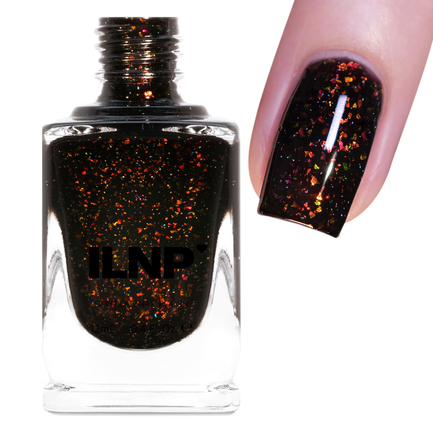 ILNP Hex - Black Jelly Shimmer Nail Polish