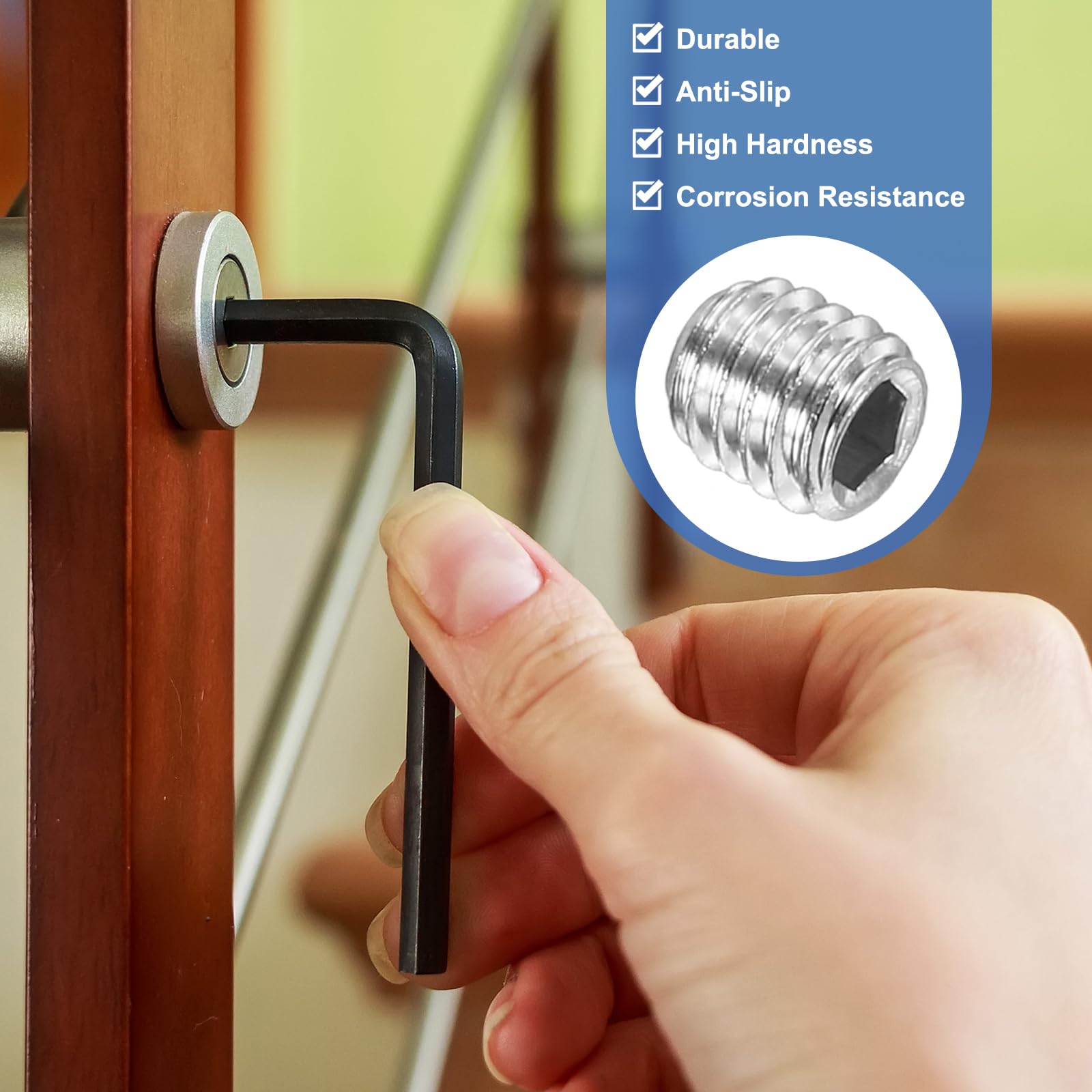 PATIKIL 100 Pezzi Viti Senza Testa Esagonale, M3x3mm Bullone Viti di Arresto Acciaio Inossidabile 304 Viti Esagono Incassato per Riparazione di Maniglie Porte Apparecchi di Illuminazione
