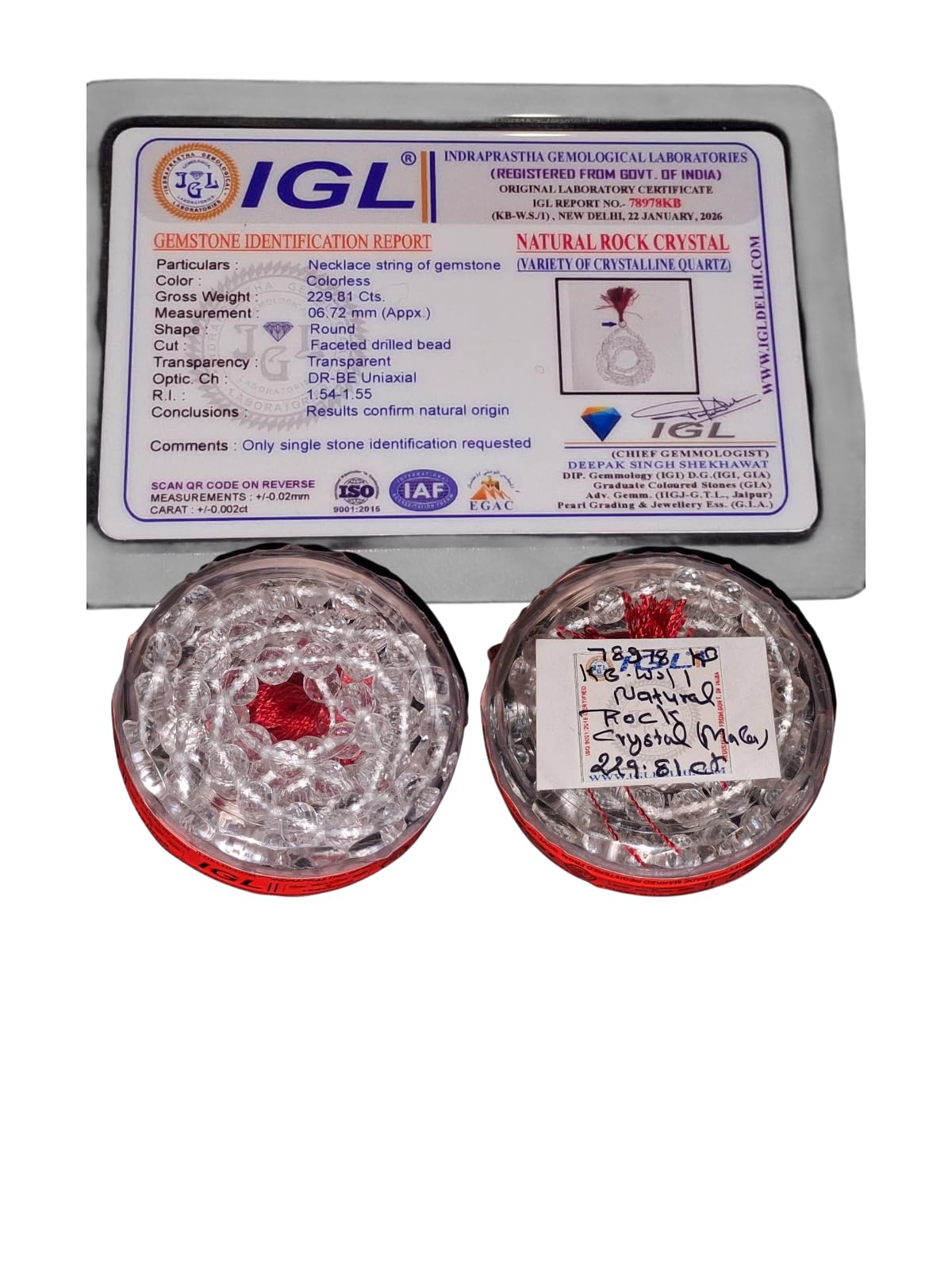 Sphatik Mala Or Crystal Mala Or Spadigam Malai 108 Beads Original Certified | Diamond Cut | with Certification | in a Sealed Pack Box | for Wealth and Income | by Shree Rudraksham |-image-18