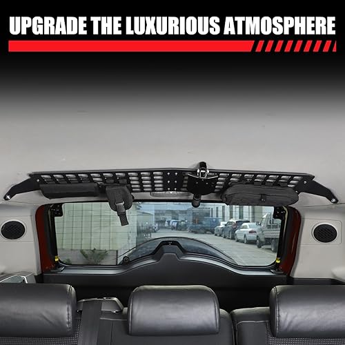 Miniatura 3 de LLKUANG Bolsa colgante para techo de maletero compatible con Toyot@ FJ Cruiser 2007-2021, organizador colgante de panel de techo trasero interior,