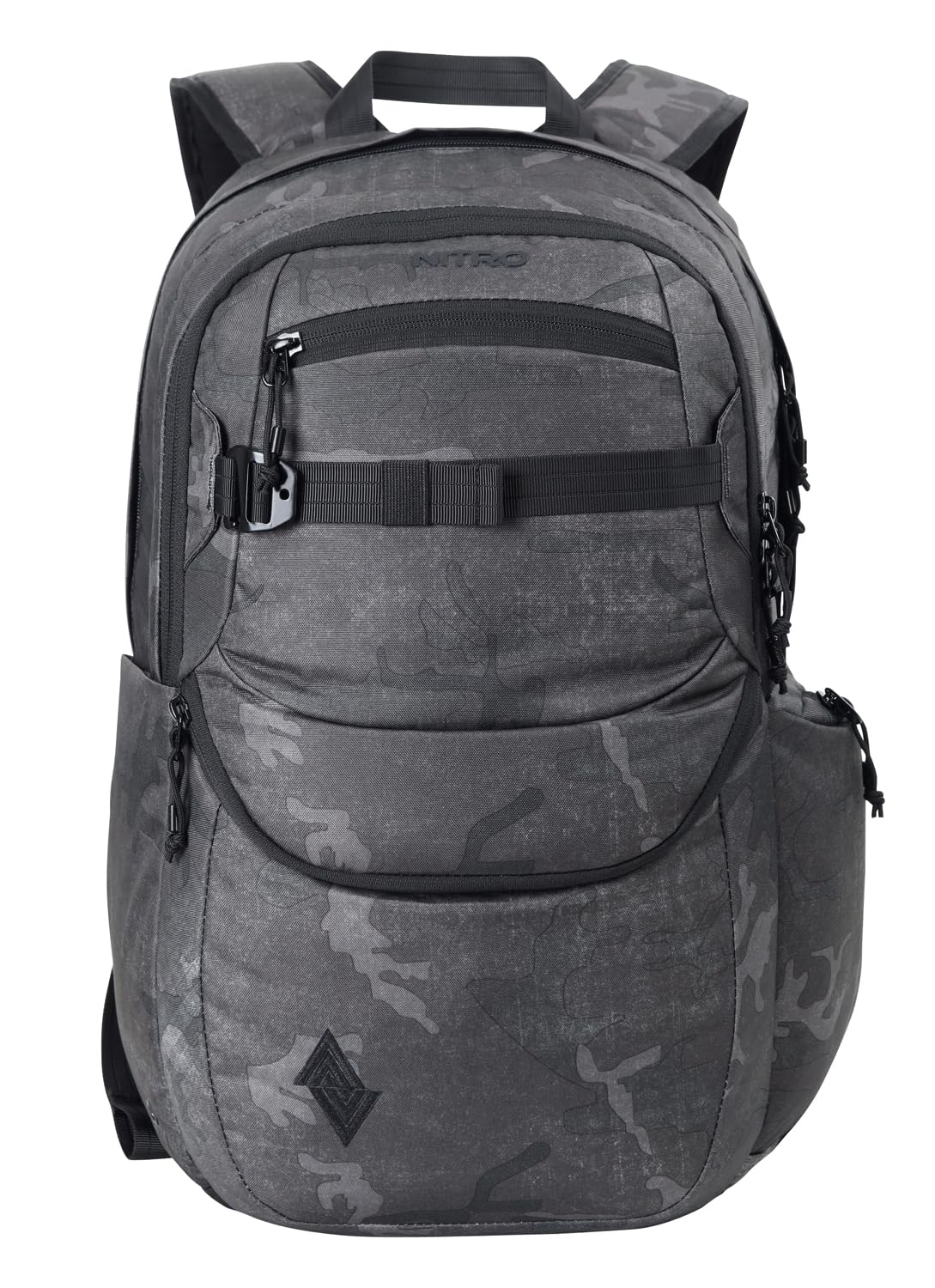 Nitro Future Hero Sac à dos d'écolier avec organiseur et compartiment pour ordinateur portable 17", Camouflage forgé, 35 l, Décontracté