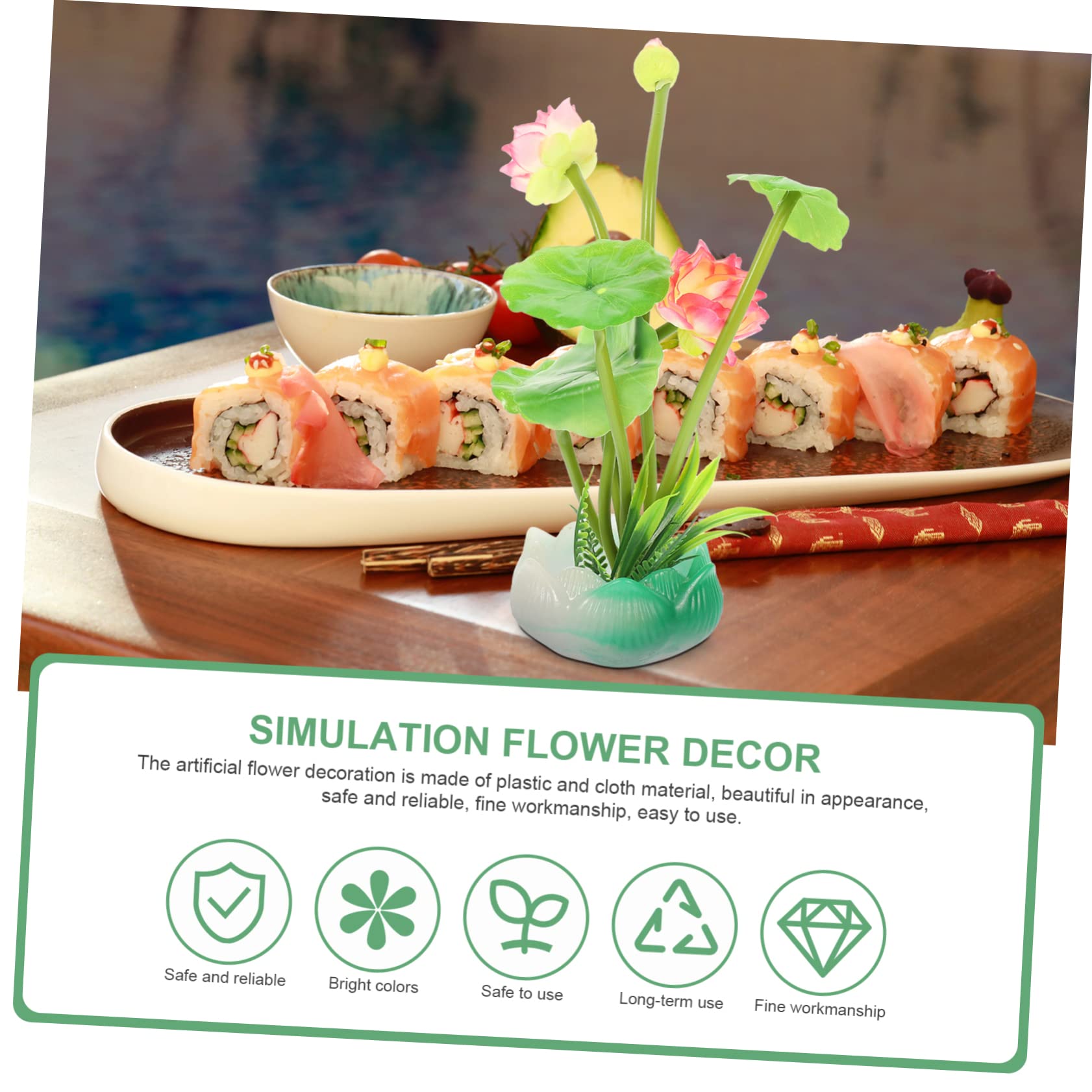KAILIKETIY Sushi Dekoration - Künstliche Blumen Für Servierplatten Japanisches Ornament