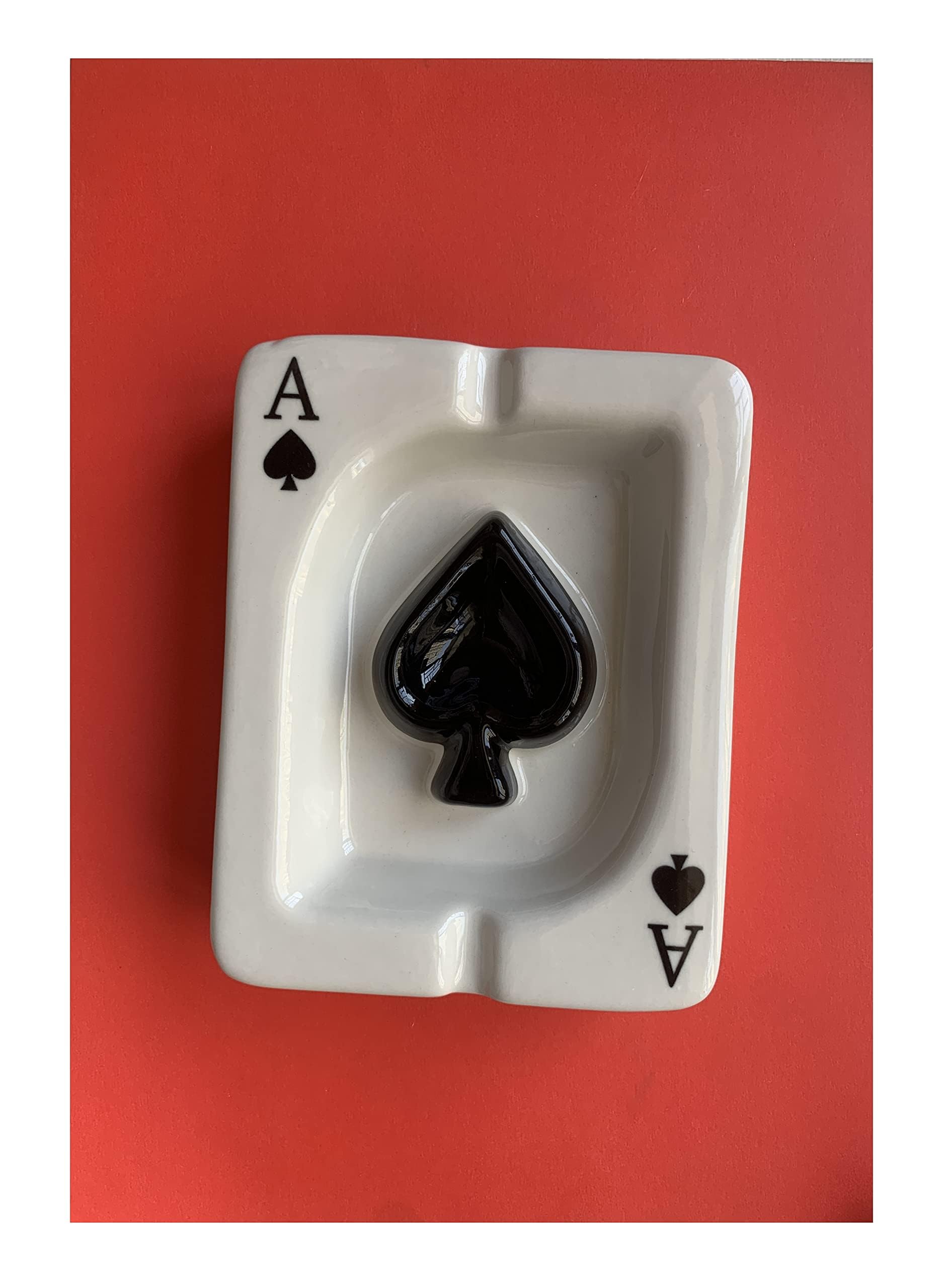 DIY Kreatywna ceramiczna popielniczka Przenośna Nowoczesna Popielniczka Poker Outdoor Indoor Blat stołu Popielniczka na cygara Dom Biurko Palenie Modna Dekoracja Mężczyźni Kobiety Ręcznie robione