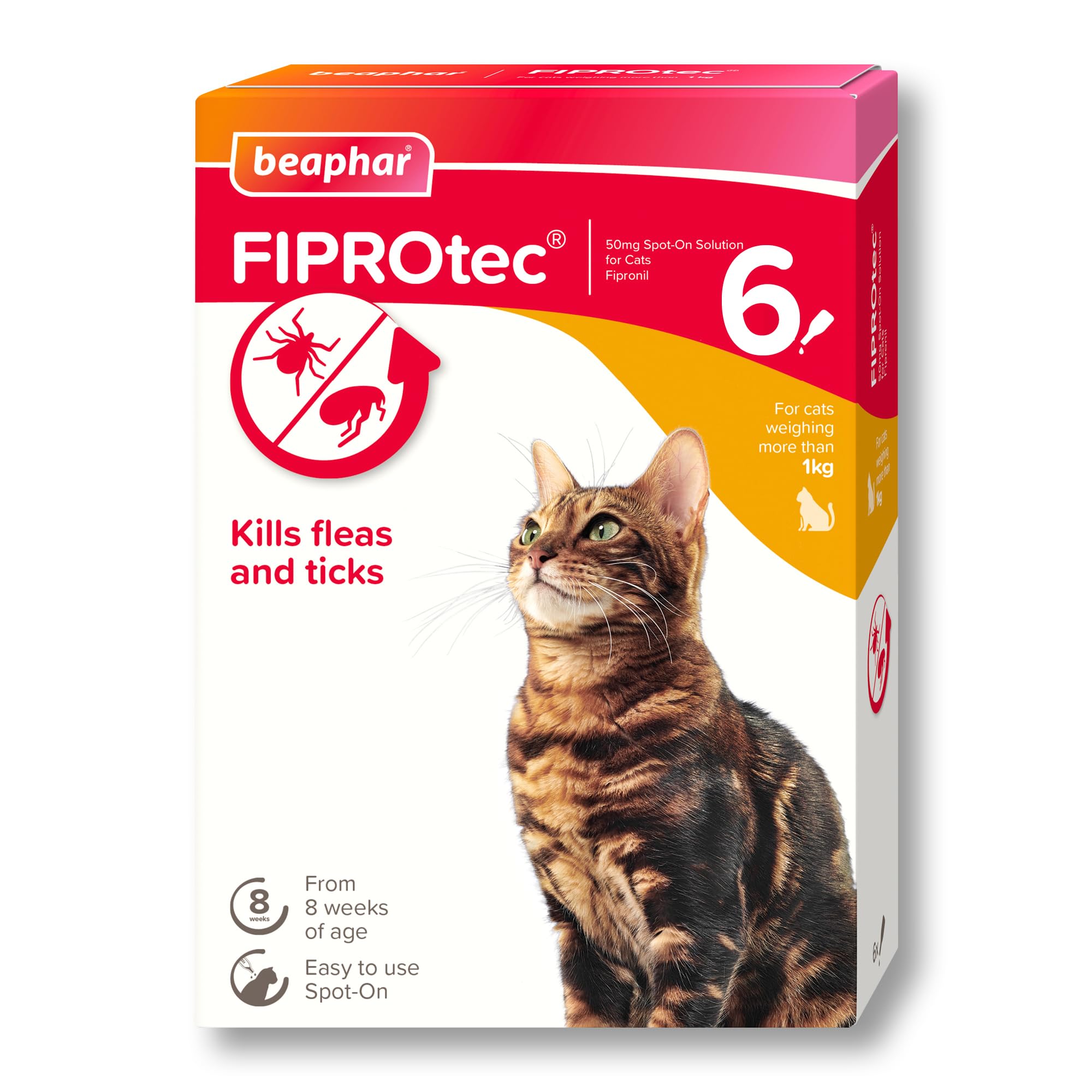 FIPROtec Spot-On Cat - 6 Pipettes