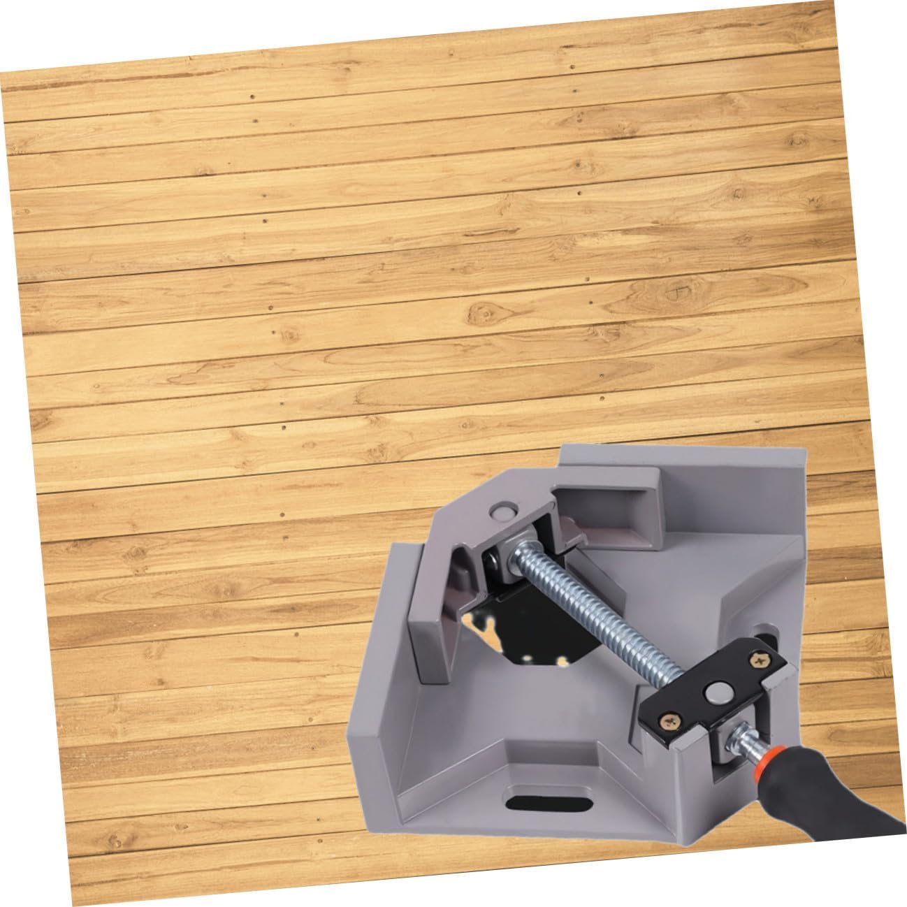 Small Metal 90-degree Corner Clamp for Woodworking, Table Clamp with Aluminum Handle, Right Angle Workholding Tool for Cabinet and Picture Frame Assembly