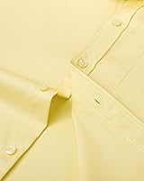 Vista 52 de Alimens & Gentle - Camisas de vestir con bolsillo y manga corta, de color liso y sin arrugas, estilo casual con botones, para hombres