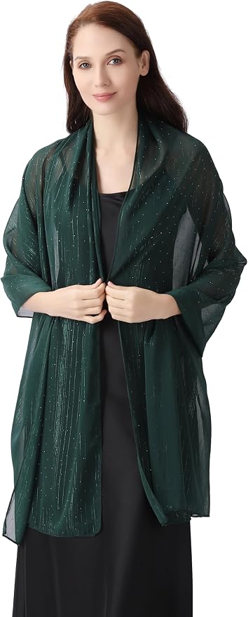 Chal Sheer Chiffon Brillante para Mujer miniatura 7