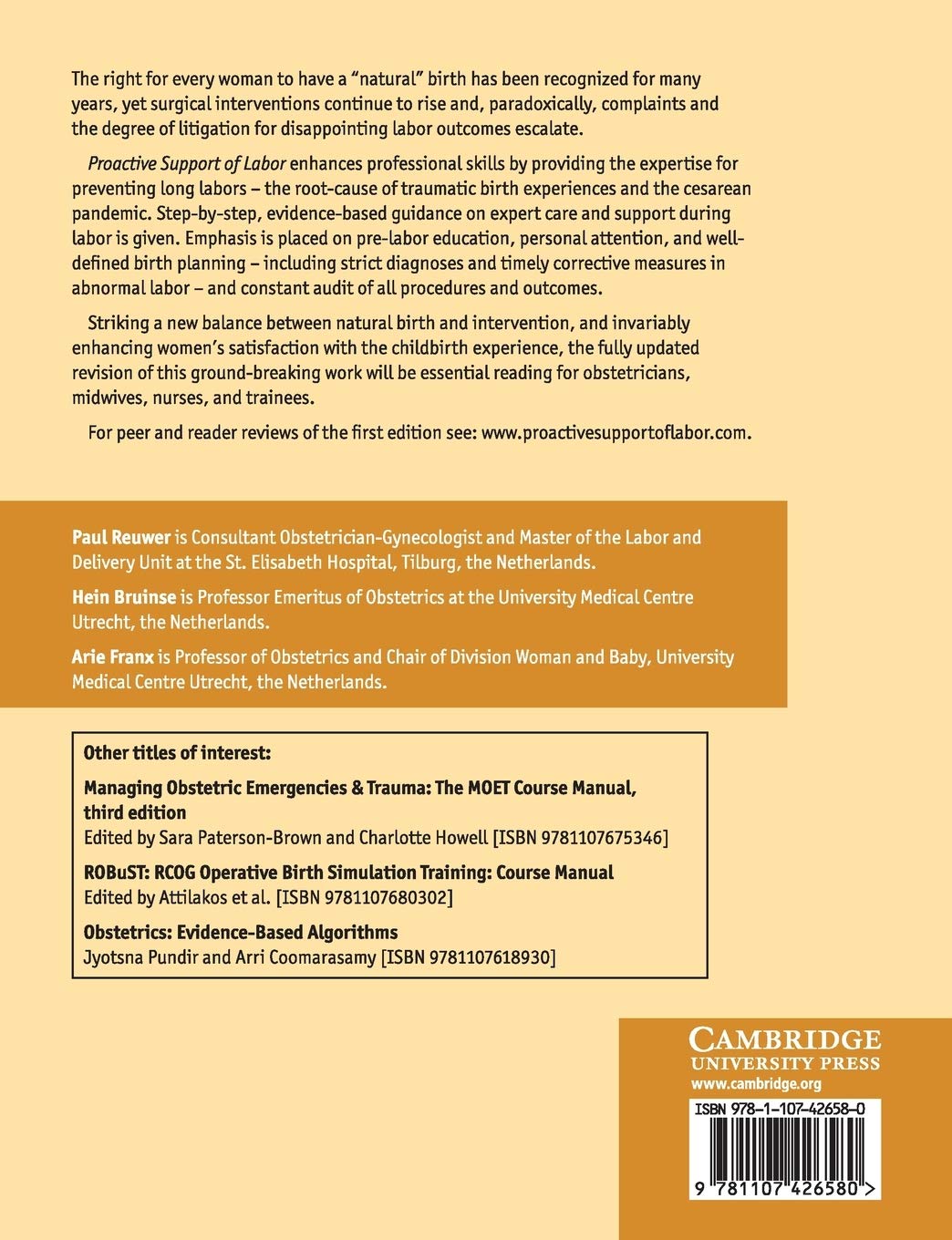 Proactive Support of Labor: The Challenge of Normal Childbirth